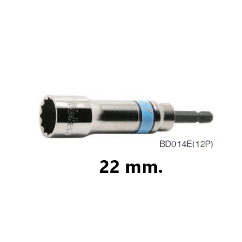 SKI - สกี จำหน่ายสินค้าหลากหลาย และคุณภาพดี | KOKEN BD014E-22 บ๊อกยาว 12P - 22mm. ใช้กับไขควงไฟฟ้าแกน 1/4นิ้ว
